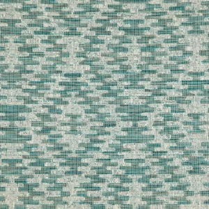 green geometric woven fabric from Wemyss