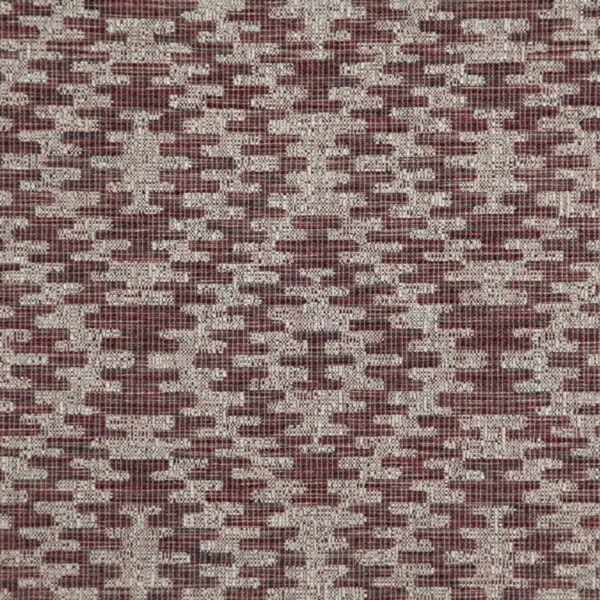 red geometric woven fabric from Wemyss