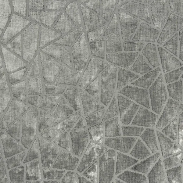 Madeira Fabric - Aluminium by black-grey geometric jacquard fabric from Wemyss