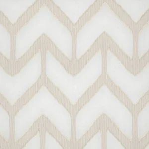 brown geometric voile-sheer fabric from Wemyss