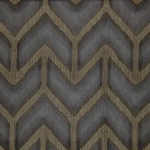 black-grey geometric voile-sheer fabric from Wemyss