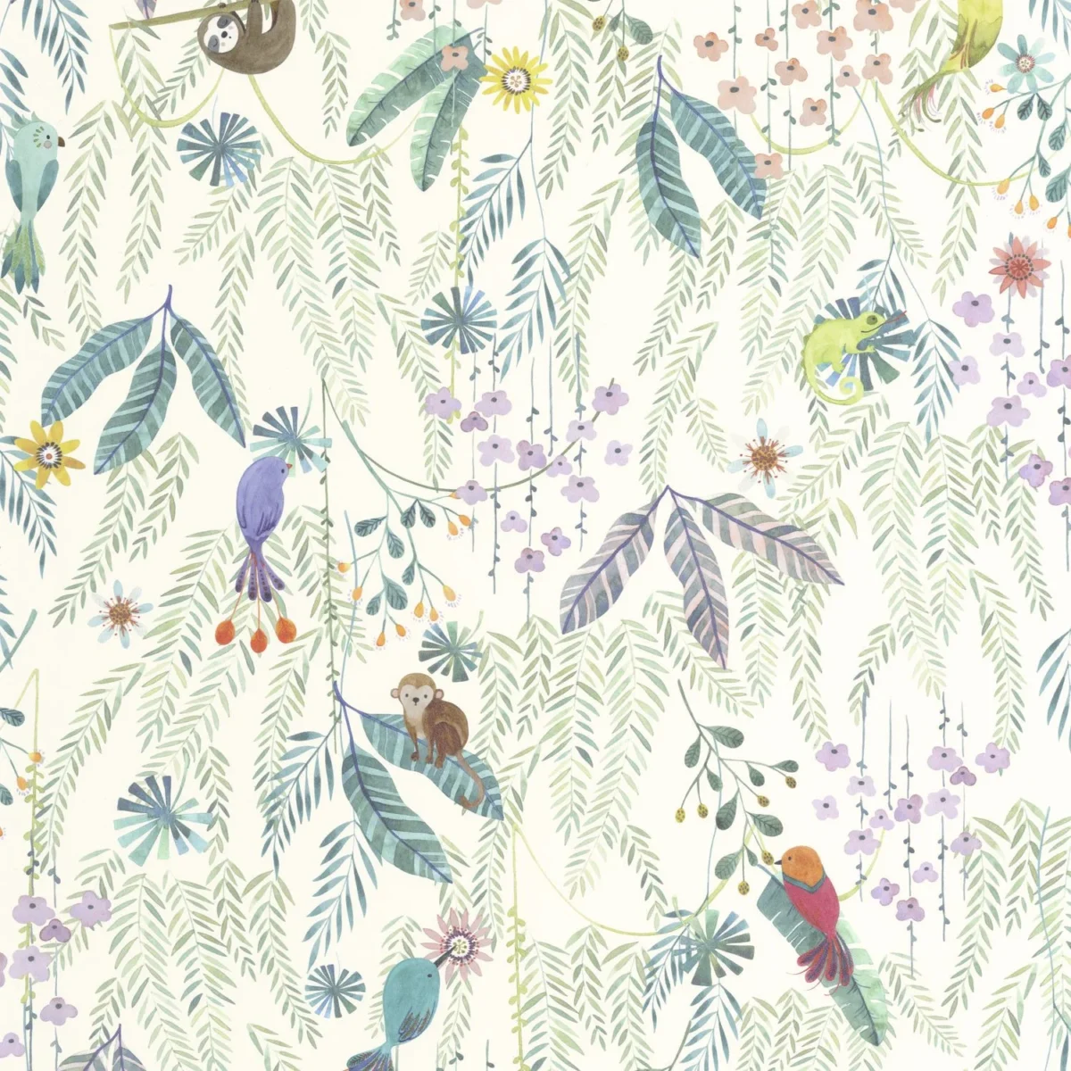 blue animal wallpaper from casadeco