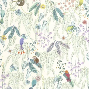 blue animal wallpaper from casadeco