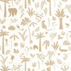 brown children's wallpaper from casadeco