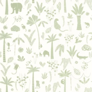 green children's wallpaper from casadeco