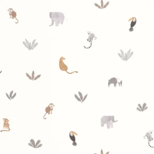 black-grey animal wallpaper from casadeco