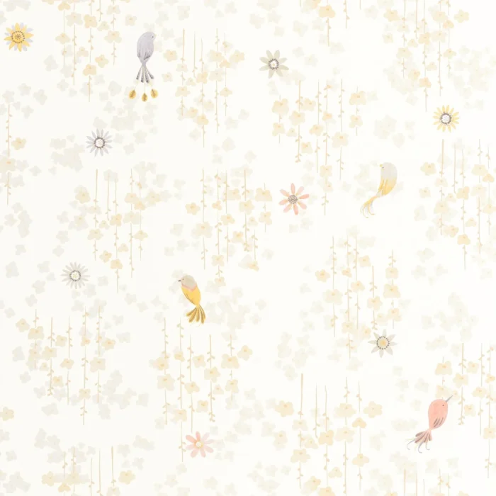 Tropical Birds Wallpaper - Naturel swatch