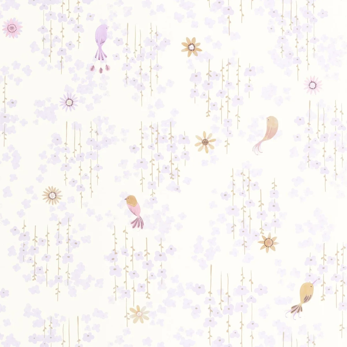 purple children's wallpaper from casadeco