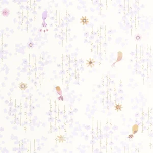 purple children's wallpaper from casadeco