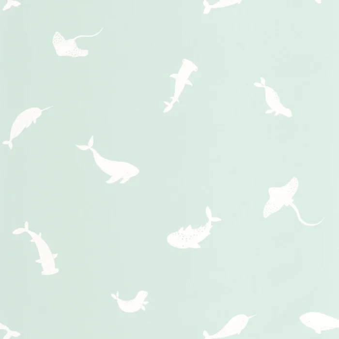 Poetic Sea Wallpaper - Bleu Doux swatch