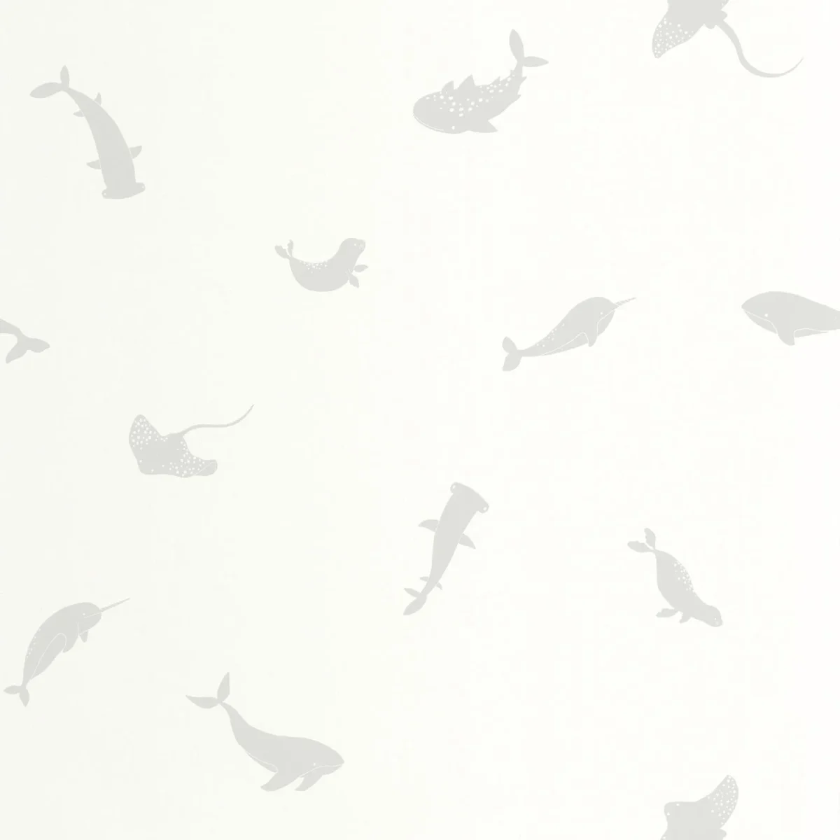 white animal wallpaper from casadeco