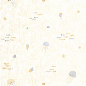 blue animal wallpaper from casadeco