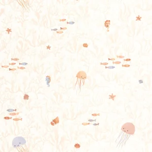 pink animal wallpaper from casadeco