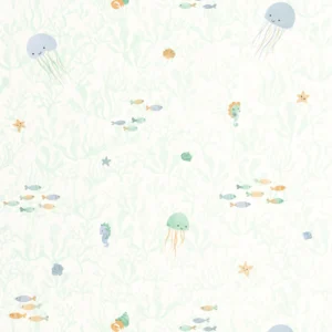green animal wallpaper from casadeco