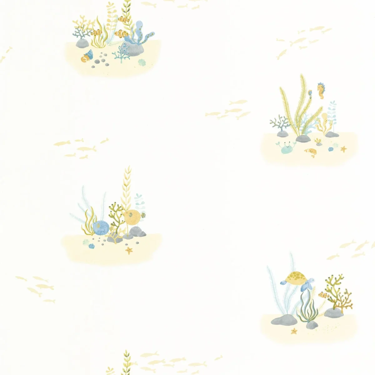 Coral Reef Wallpaper - Vert Aqua by green children's wallpaper from casadeco