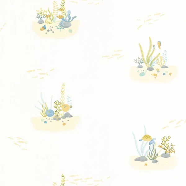 Coral Reef Wallpaper - Vert Aqua by green children's wallpaper from casadeco