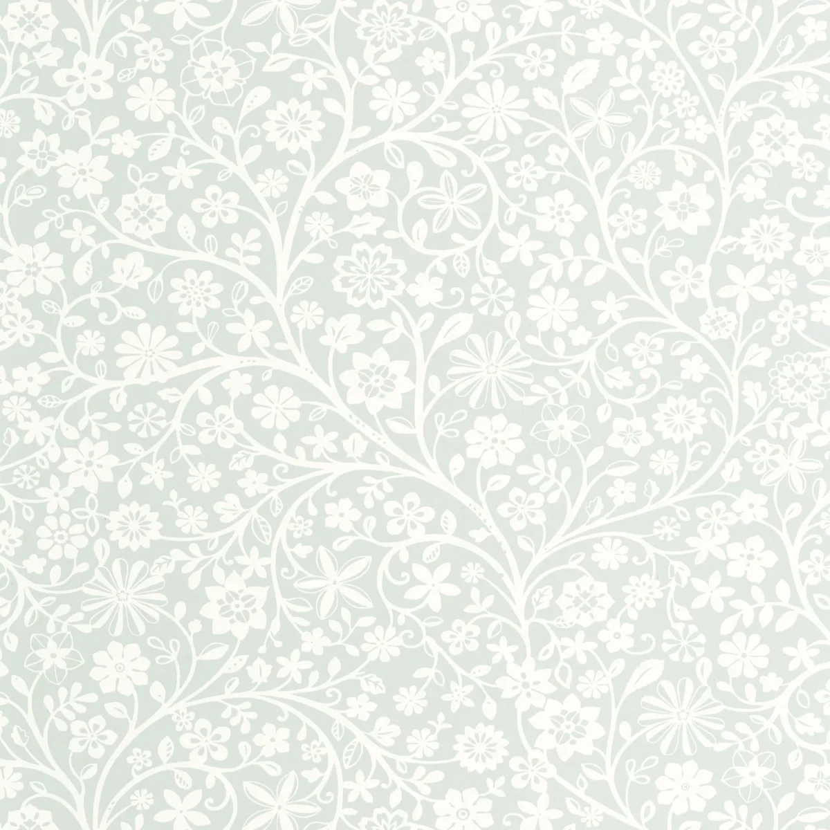 Poetic Flowers Wallpaper - Bleu Doux by blue botanical wallpaper from casadeco