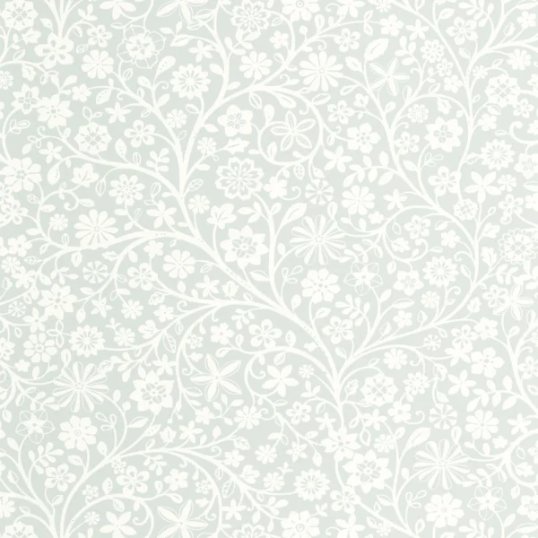 blue botanical wallpaper from casadeco