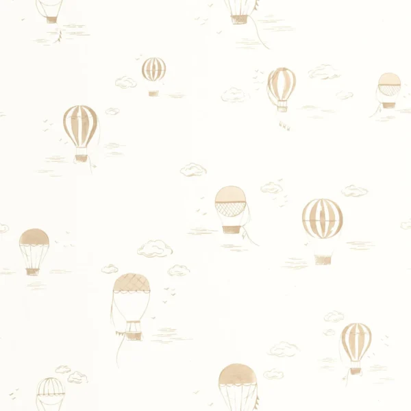 Balloons In The Clouds Wallpaper - Camel by yellow children's wallpaper from casadeco