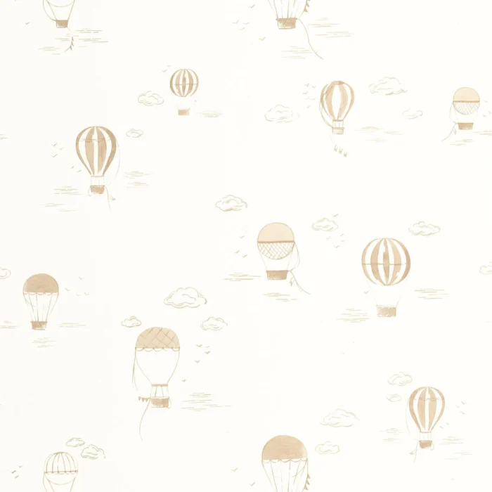 Balloons In The Clouds Wallpaper - Camel swatch