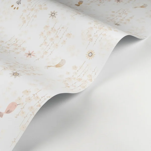 Tropical Birds Wallpaper - Naturel by yellow children's wallpaper