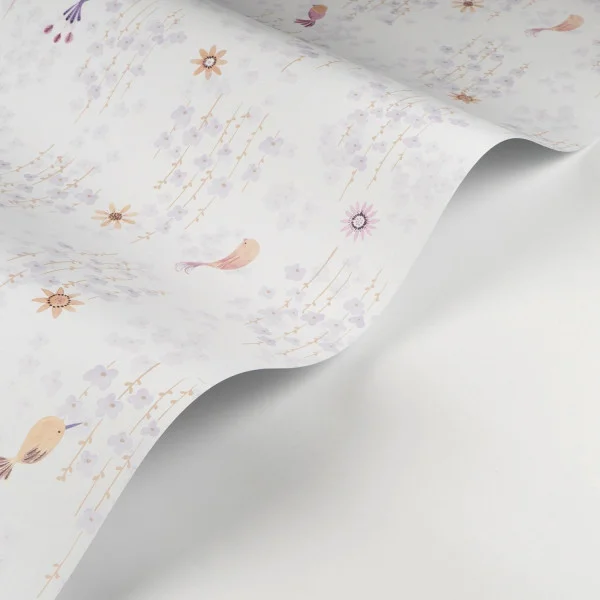 Tropical Birds Wallpaper - Parme by purple children's wallpaper