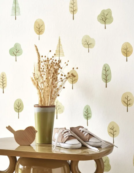 Walk In The Park Wallpaper - Vert Feuille by green children's wallpaper
