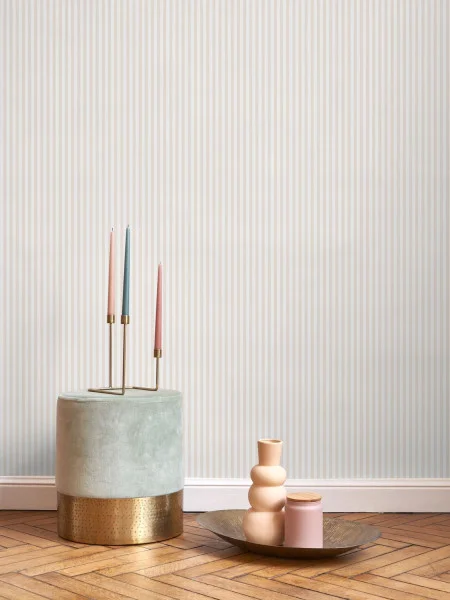My Little World Rayure Wallpaper - Beige by neutral striped wallpaper
