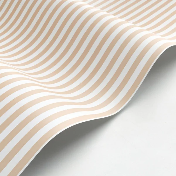 My Little World Rayure Wallpaper - Beige Camel by neutral striped wallpaper