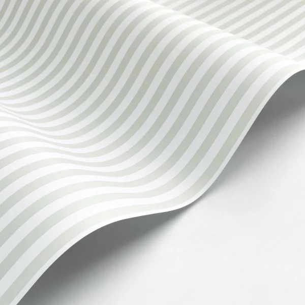 My Little World Rayure Wallpaper - Vert Amande by green striped wallpaper