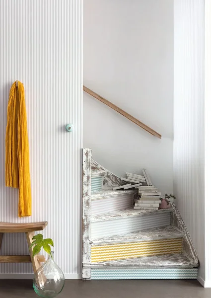 My Little World Rayure Wallpaper - Gris by black-grey striped wallpaper
