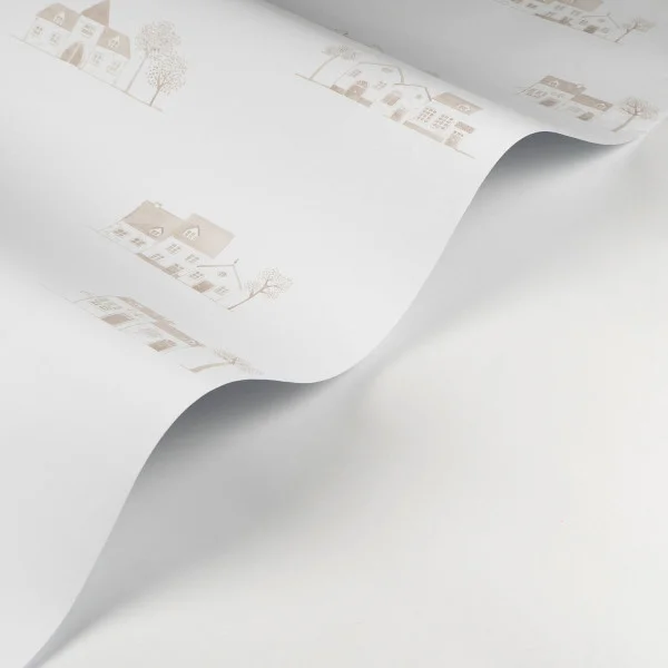 Walk In The Village Wallpaper - Lin by neutral children's wallpaper