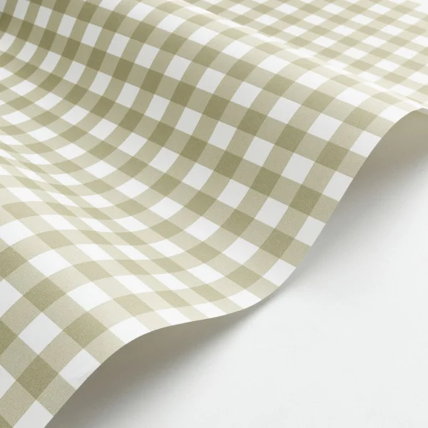 Vichy Wallpaper - Kaki by green checked wallpaper