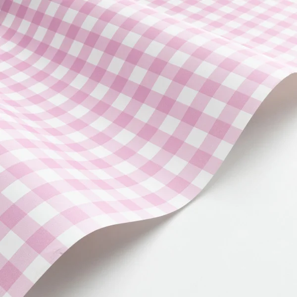 Vichy Wallpaper - Lilas by pink checked wallpaper