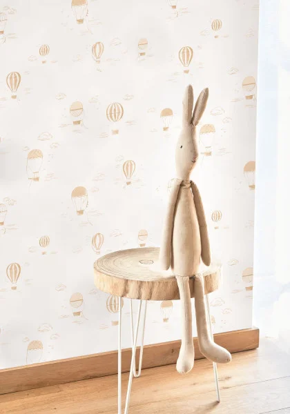 Balloons In The Clouds Wallpaper - Camel by yellow children's wallpaper