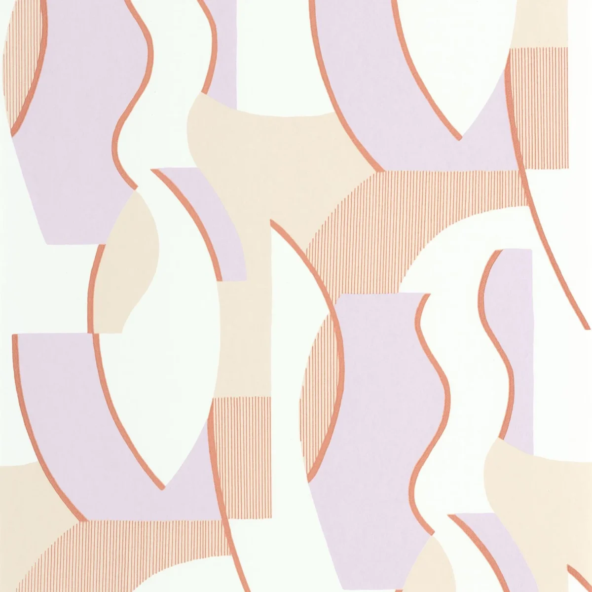 Concept Wallpaper - Parme / Corail by pink misc wallpaper from casadeco