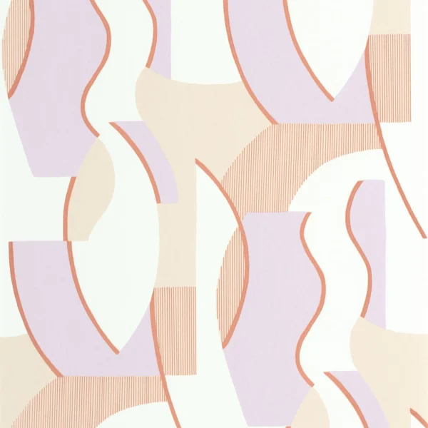 Concept Wallpaper - Parme / Corail by pink misc wallpaper from casadeco