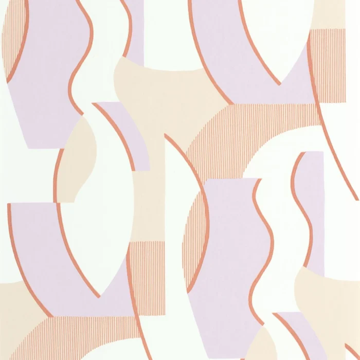 Concept Wallpaper - Parme / Corail swatch