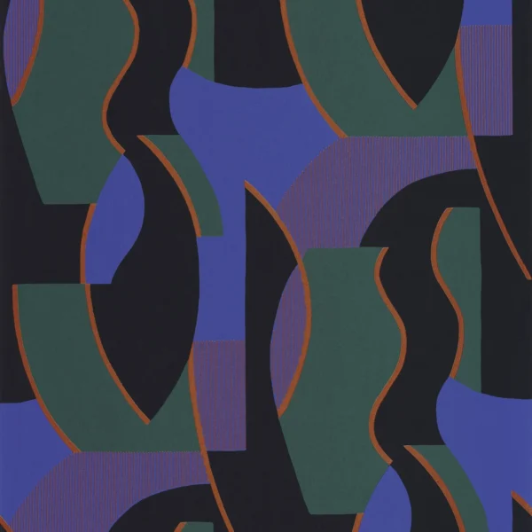Concept Wallpaper - Encre / Emeraude by black-grey misc wallpaper from casadeco