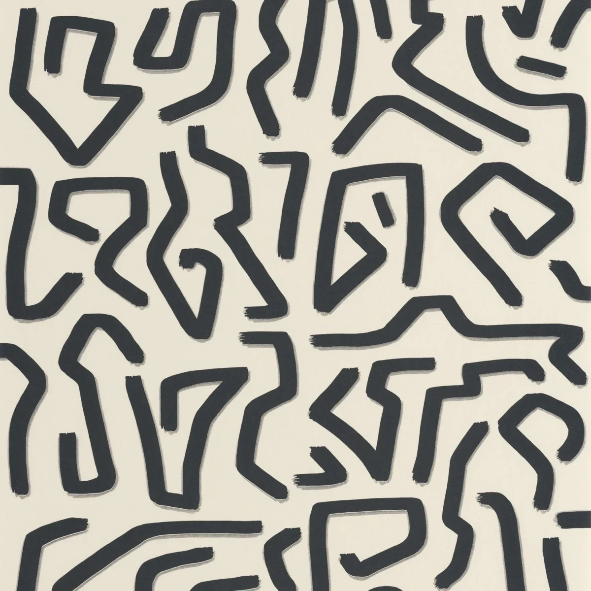 Symbol Wallpaper - Lin / Noir by black-grey misc wallpaper from casadeco