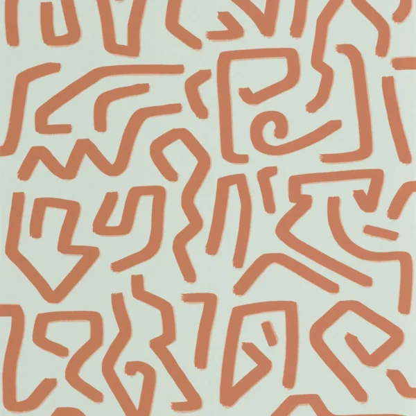 Symbol Wallpaper - Amande / Rouille by orange misc wallpaper from casadeco