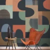 blue geometric wallpaper