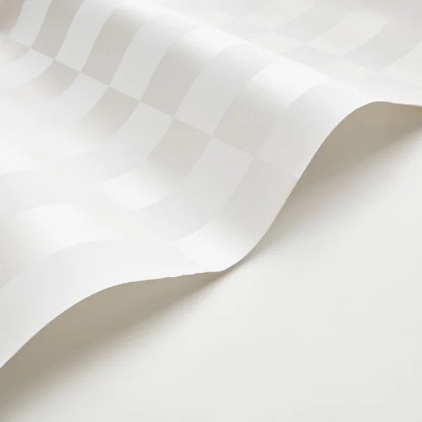 Diner Wallpaper - Blanc by white geometric wallpaper