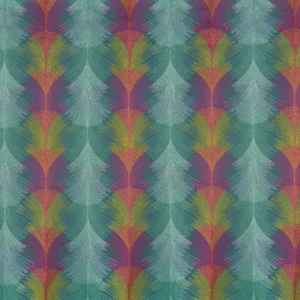 green misc embroideried fabric from Camengo