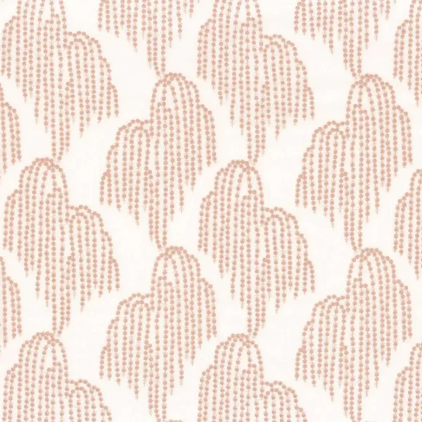 Saule Pleureur Fabric - N by pink misc embroideried fabric from Camengo