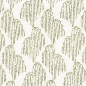 green misc embroideried fabric from Camengo