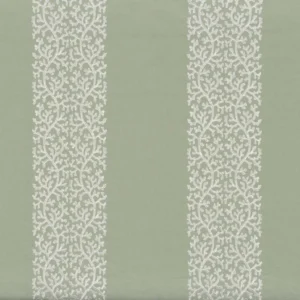 green striped embroideried fabric from Camengo