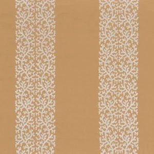 orange striped embroideried fabric from Camengo