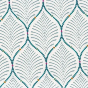 blue misc embroideried fabric from Camengo
