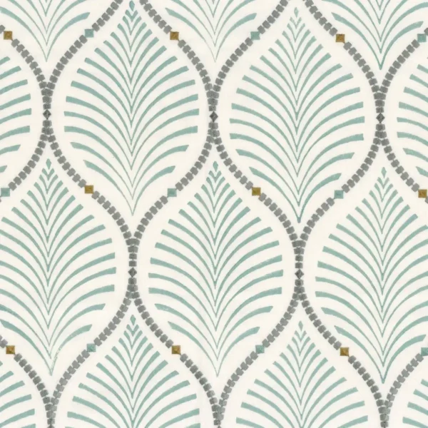 Jade Fabric - Celadon by green misc embroideried fabric from Camengo
